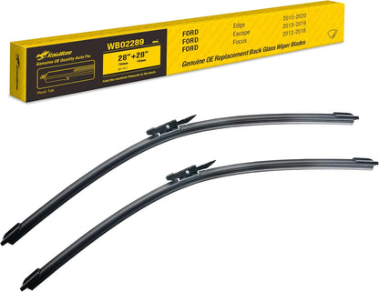 Raidbee® 26"+26" Windshield Wiper Blades Replacement for Ford Fusion 2013 2014 2015 2016 2017 2018 2019 2020 Genuine OEM Quality 2 Pack - Colors B