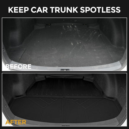 Floor Mats for Toyota Sienna 2021-2026, All Weather Floor Mats Lower Trunk Cargo Liner Accessories, Full Coverage Set (Fit 8-Seat with Spare Tire)