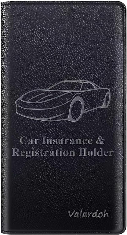 Valardoh Premium Car Registration and Insurance Card Holder, Car Document Holder for Cards, Driver License & other Essential Documents (Pink)