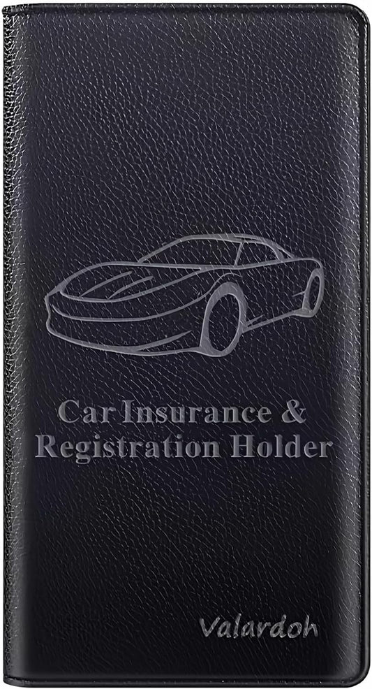 Valardoh Premium Car Registration and Insurance Card Holder, Car Document Holder for Cards, Driver License & other Essential Documents (Pink)