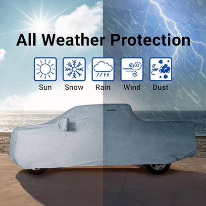 iCarCover 15-Layer Car Cover Waterproof All Weather | Premium Quality Car Covers for Automobiles, UV Protection, El Camino, Impala, Bel Air, Monte Carlo, Galaxie, Charger, Size C21 (See Size Chart) - Colors B