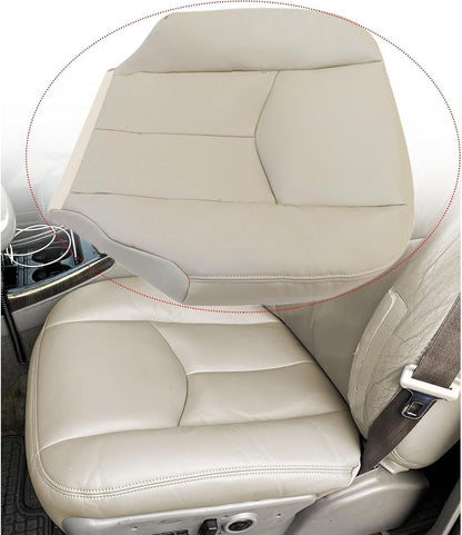 NLQR #522 Light Tan Front Driver Bottom Replacement Seat Cover Microfiber Leather Compatible with Chevy Avalanche Tahoe Suburban GMC Yukon XL 2003 2004 2005 2006