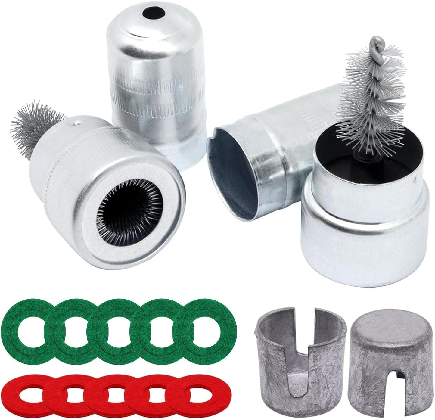 Battery Terminal Cleaner Kit, Battery Terminal Brush & 4 in 1 Copper Tubing Brush & 2pcs Anti-Corrosion Fiber Washers