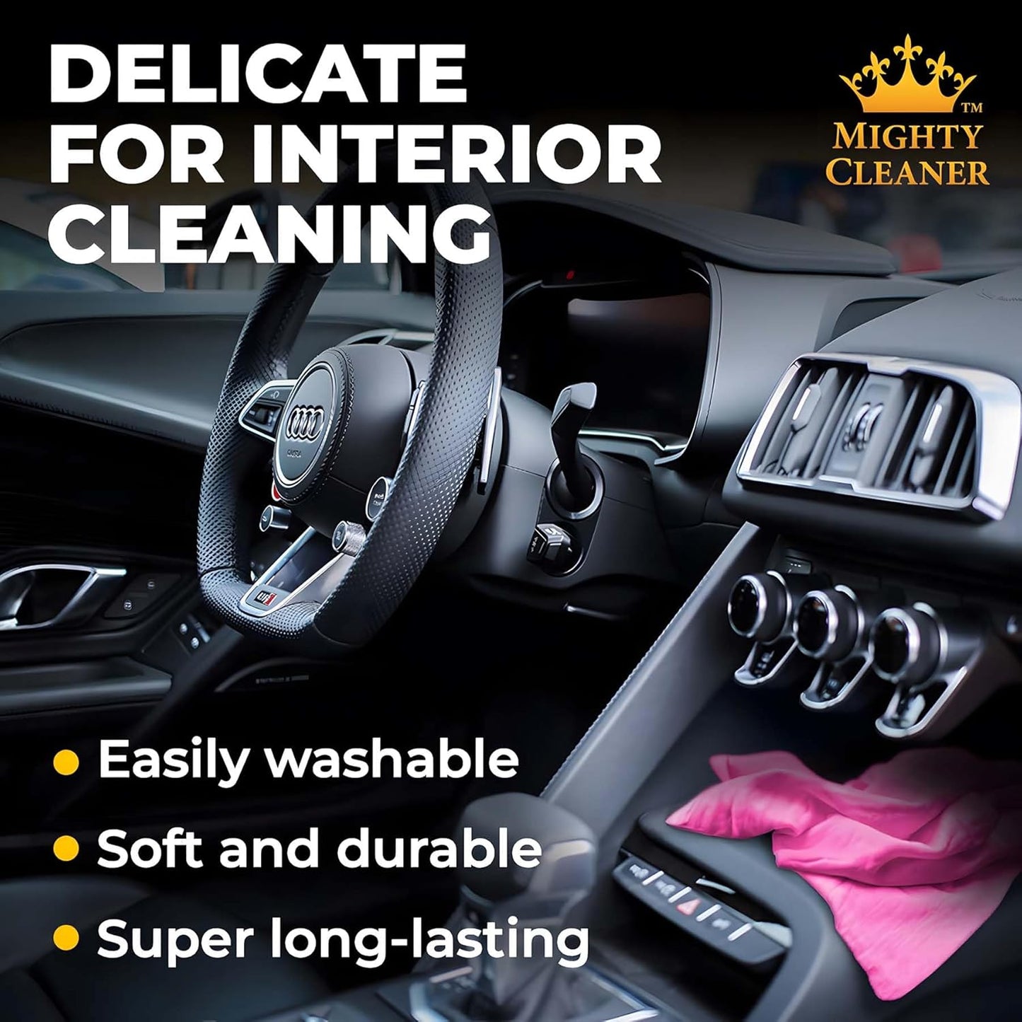 Premium Shammy Cloth for Car Drying - 26”x17” - Super Absorbent Chamois Towel for Car - Scratch-Free, Reusable & Soft