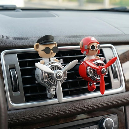 Pilot Car Air Freshener, Cute Dog Car Vent Clip Air Freshener Automotive Air Outlet Fan Diffuser, Automotive Interiors Vent Decoration (Shake Head Style - Dog)