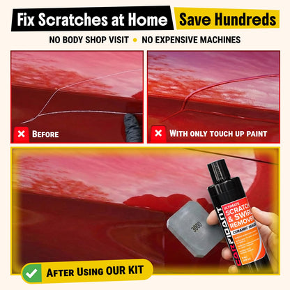 Carfidant Scratch Repair and Swirl Remover - Car Paint Scratch Remover & Restorer Kit with Buffer Pad - Polishing & Waxing Kits - Compound for Vehicles Paint Repair - 8.4 fl. Oz.