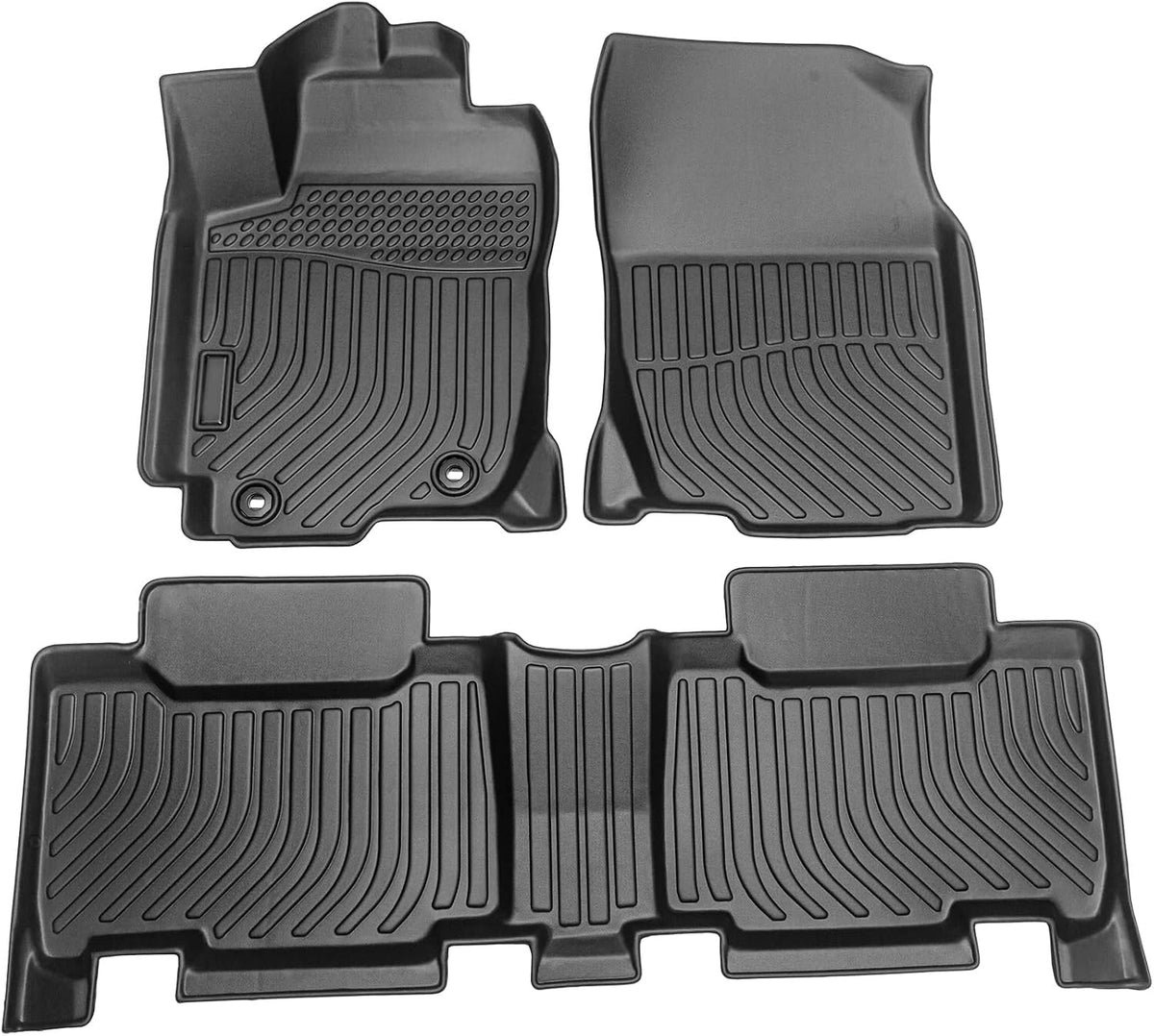 All Weather Floor Mats for 2016-2019 Chevy Cruze (No Fit 2016 Cruze Limited), Chevy Cruze Floor Mats, 1st and 2nd Maximum Coverage, 3D Waterproof TPE Rubber Protector Car Mats Full Set Liners