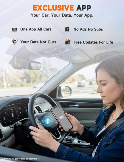 AUTOPHIX 3210 OBD2 Scanner for DIYers – Fix Check Engine Light & Pass Smog Test at Home, Code Reader, Checks Battery, Live Engine Data, No Subscription, Works with 1996+ Cars, for iPhone/Android