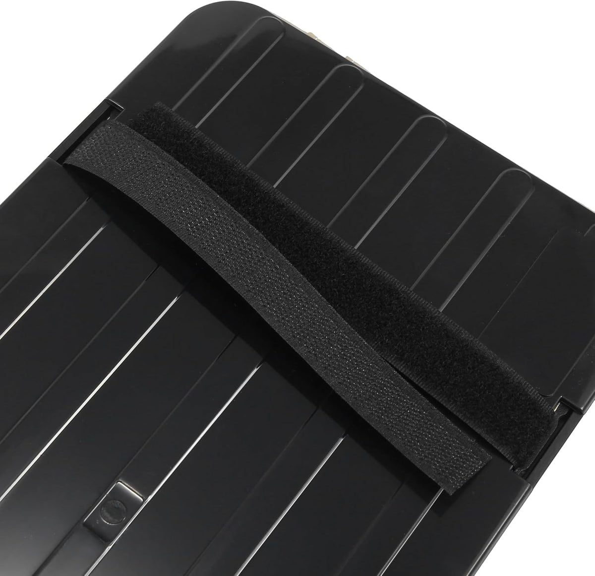 X AUTOHAUX Black Universal Car Sun Visor Organizer Sunglasses Case Storage Pocket Hook and Loop Tape ABS PU Leather for SUV RV Truck