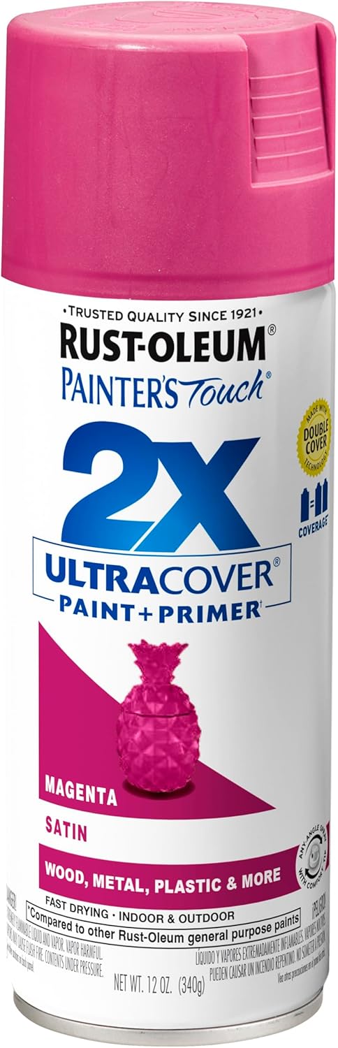 Rust-Oleum 334029 Painter's Touch 2X Ultra Cover Spray Paint, 12 oz, Gloss Clear - Colors E