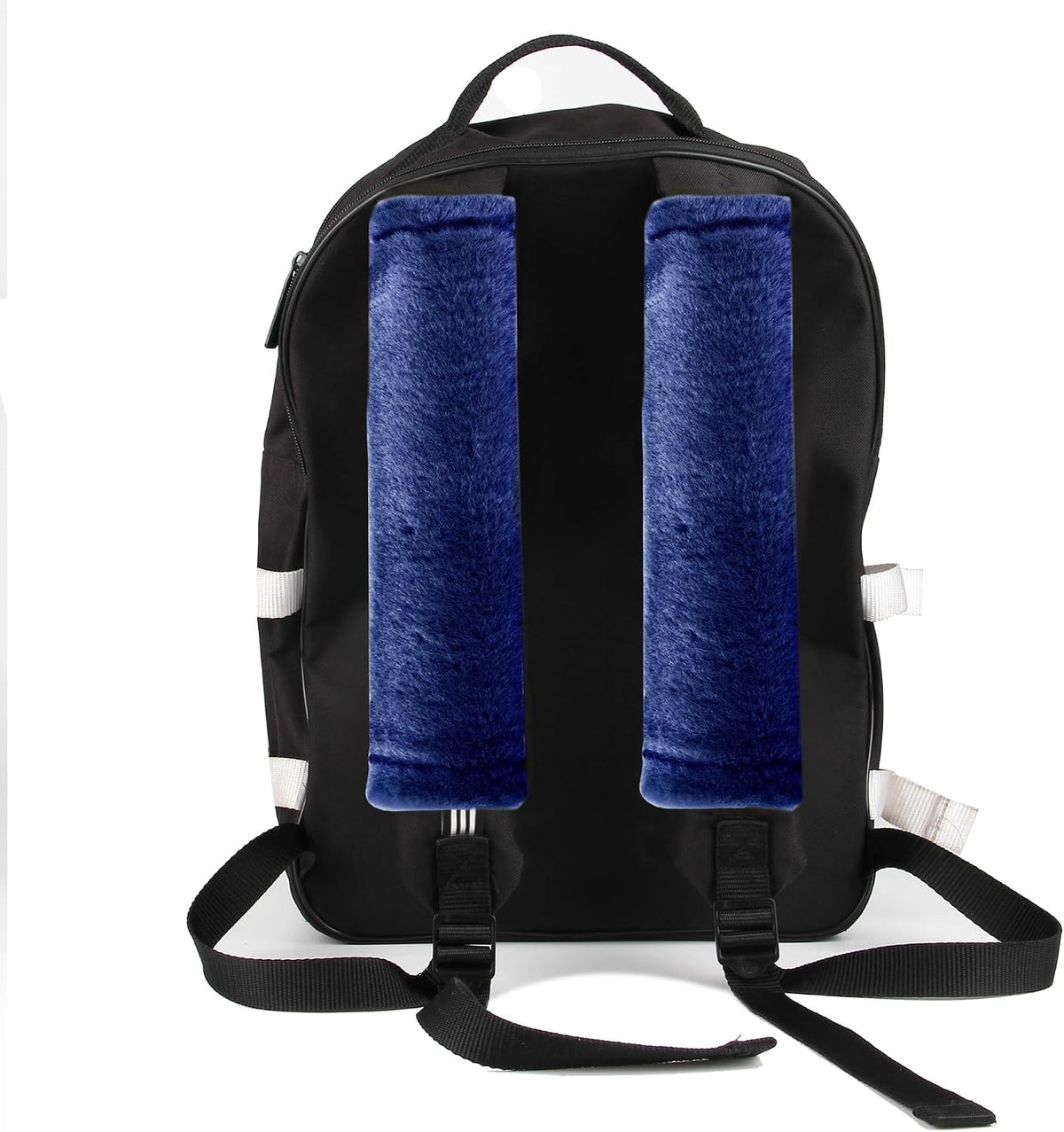 Amooca Soft Faux Fur Universal Fit Seatbelt Cover Car Truck SUV Airplane Seat Belt Shoulder Pad for Carmera Backpack Straps Neck Cushion Protector 2 Pack 10.5in Dark Gray