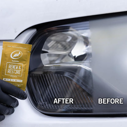 Turtle Wax 54349 Renew and Restore Wipes, Car Paint Scratch Removal, Works on Water Spots, Headlight Oxidation, Glass, Metal and More, Pack of 8 Wipes