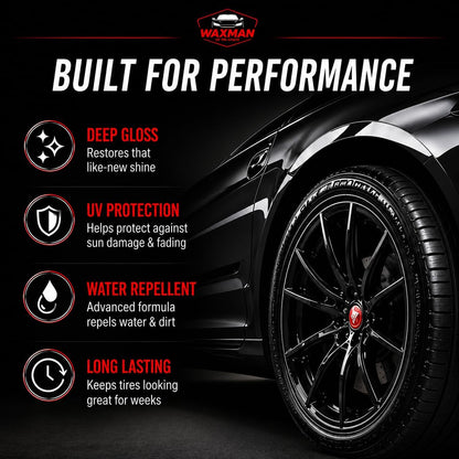 Tire Shine Spray – 18.6 fl oz, High-Gloss Hydrophobic Tire Dressing, Safe for All Vehicles
