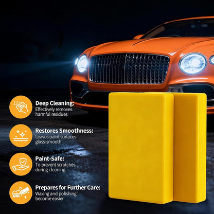 4-Piece Premium Clay Bar Car Detailing Kit - 16oz Clay Lubricant Spray & 10 Lubricant Tablets, Safe for Paint, Glass, Wheels - Removes Contaminants, Sap, Dust for a Smooth Glossy Finish