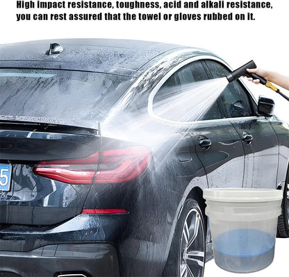 2 PCS Car Wash Bucket Insert, Car Wash Grit Filter Trap Dirt Fits 12 Inches Diameter Bucket, Insert for Automotive Detailing and Cleaning, Car Accessories (Black+Red)