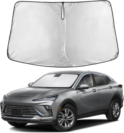 EcoNour Car Windshield Sun Shade | 2025 Upgraded Innovative No-Light-Pass Technology for Maximum Coverage | Foldable Sun Shade Keeps Your Vehicle Cool | Must-Have Car Accessories | Small (59" x 29") - Colors K