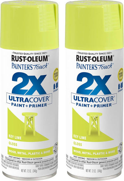 Rust-Oleum 334029 Painter's Touch 2X Ultra Cover Spray Paint, 12 oz, Gloss Clear - Colors D