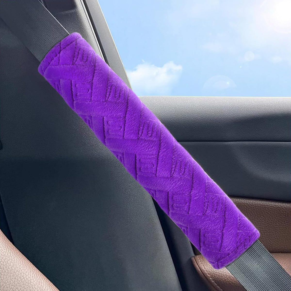 surpassme Car Seat Belt Pads Cover, 2 Pack Seat Belt Shoulder Strap Covers Protector to Release Stress to Your Neck and Shoulder for a Safety Driving (Pink)