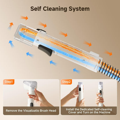 Uwant Portable Carpet and Upholstery for Deep Cleaner, 18Kpa Carpet Cleaner Machine for Cars, Pets with Pet Pro Solution and Self Cleaning Set of 1 for Spot, Rug, Couch