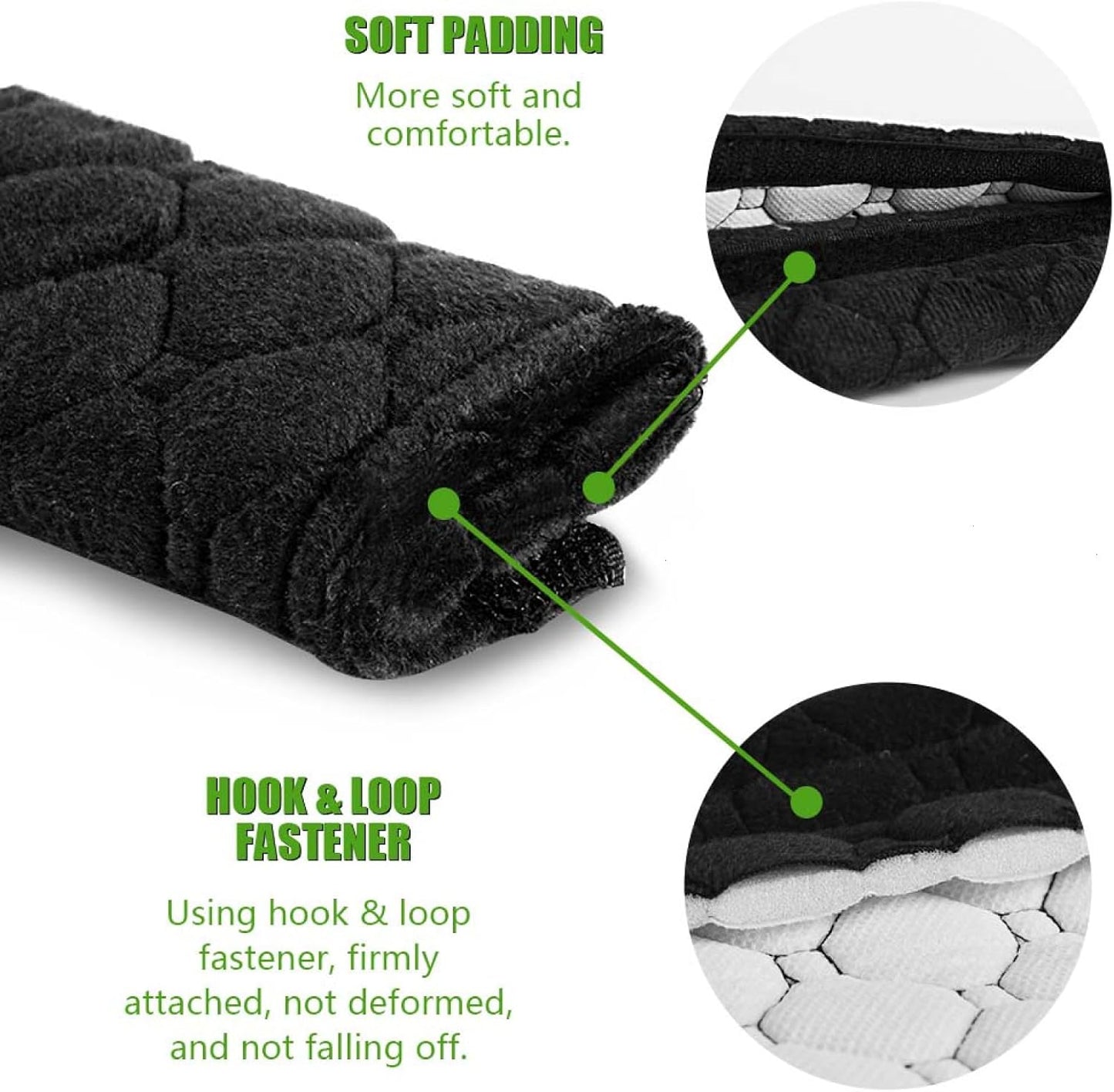 5 Pack Soft Car Seat Belt Cover Protector Comfort Auto Seatbelt Pads Strap Cushion Protecting Neck Shoulder Sedan SUV Trucks Car Interior Accessories for Adults Women Men 11 Inch Black