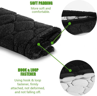 5 Pack Soft Car Seat Belt Cover Protector Comfort Auto Seatbelt Pads Strap Cushion Protecting Neck Shoulder Sedan SUV Trucks Car Interior Accessories for Adults Women Men 11 Inch Black