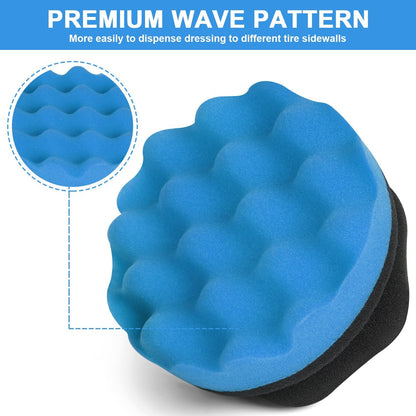 2 Pack Large Tire Shine Applicator Pad, Tire Hex Grip Applicator, Tire Shine Car Detailing Foam Sponge Tool, Reusable Car Cleaning Supplies After Car Wash Tire Cleaner for Applying Tire Shine