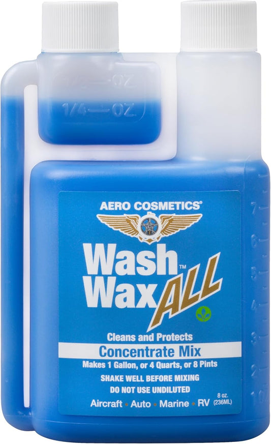 Wet or Waterless Car Wash Wax 128 Fl. oz, UV Protection. Cleans, Protects, and Shines. Aircraft Quality Just Spray On and Wipe Dry Anywhere, Anytime, Home, Office, School, Garage, Parking Lots.