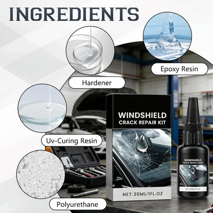 cuoct 2Pcs Windshield chip Repair kit, 2026 Latest Car Windshield Crack Repair Kit,Universal Cracks Gone Glass Repair Kit with 30ml Glass Repair Liquid 1 Towel 1 Blade 5 Curing Films