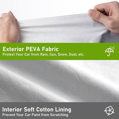 Favoto SUV Car Cover Waterproof All Weather 6 Layers Heavy Duty Car Cover for Automobiles Rain Sun Snow UV Protection with Inner Cotton Car Cover Outdoor Universal Fit for SUV (188-198 inch) Silver