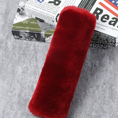 OGLAND Authentic Sheepskin Car Seat Belt Pad,2 Pack Soft Seat Belt Cover for Shoulder Pad Neck Cushion Protector Car Accessories by Genuine Natural Merino Wool (Misty Gray) - Colors A