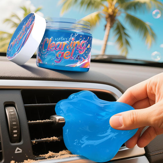 ASFSKY Car Cleaning Gel (Blue,Mint) Cleaning Putty Universal Dust Cleaning Car Interior Cleaner Keyboard Dust Remover Car Slime Gifts for Men Women girl（1 pack）