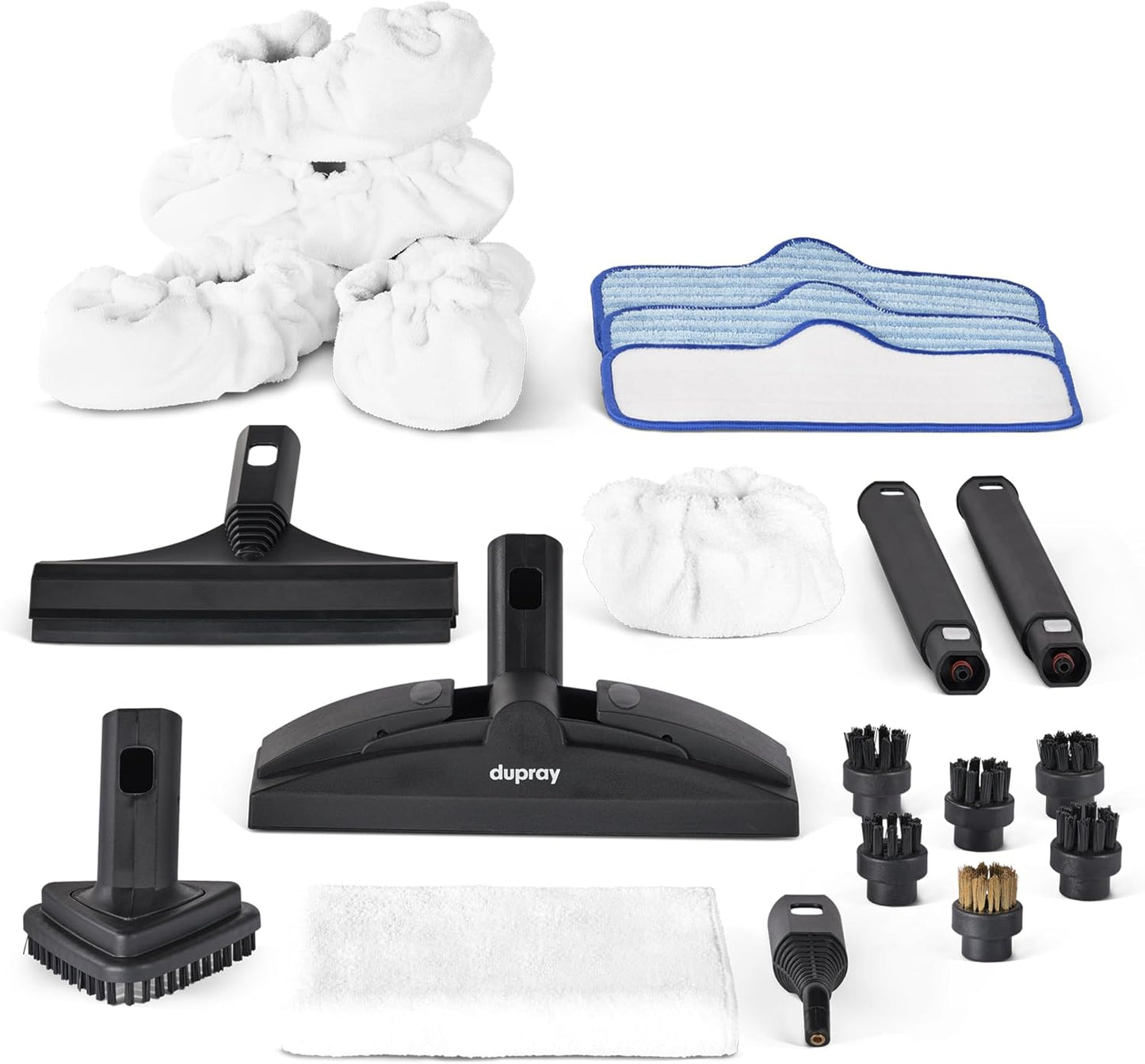 Dupray Neat Steam Cleaner with 27-Piece Accessory Kit – High-Performance Chemical-Free Cleaning for Floors, Cars, Tiles, and More, *Kills 99.9% of Bacteria & Viruses (incl. x16 assorted brushes)