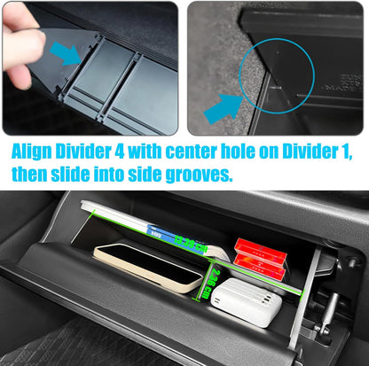 Jaronx Center Console Organizer Compatible with Toyota RAV4 2025 2024 2023 2022 2021 2020 2019, Center Console Glove Box Divider Storage Glove Box Organizer Tray