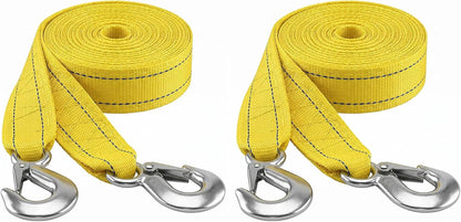 Tow Straps Heavy Duty with Hooks, 1.7" x 16.4 Ft,13,227 lbs Heavy Duty ATV Car Tow Strap with Hooks, Emergency Towing Straps,Tow Ropes for Boat Vehicles Towing Accessories Roadside Recovery Strap