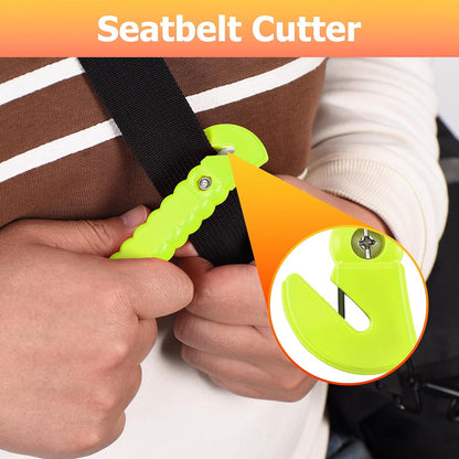 MOTORBUDDY 4-Pack Emergency Escape Hammer Seat Belt Cutter,Auto Car Safety Hammer with Window Glass Breaker，Escape Tool for Car Accidents
