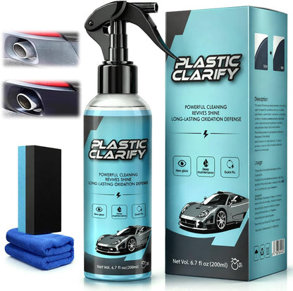 Car Trim & Plastic Restorer for Refreshing Faded Plastic, Leather, Vinyl & Rubber Trim with Polish, Black Plastic Restorer Automotive Shiny Stuff, Black Car Exterior & Interior Care-200ml