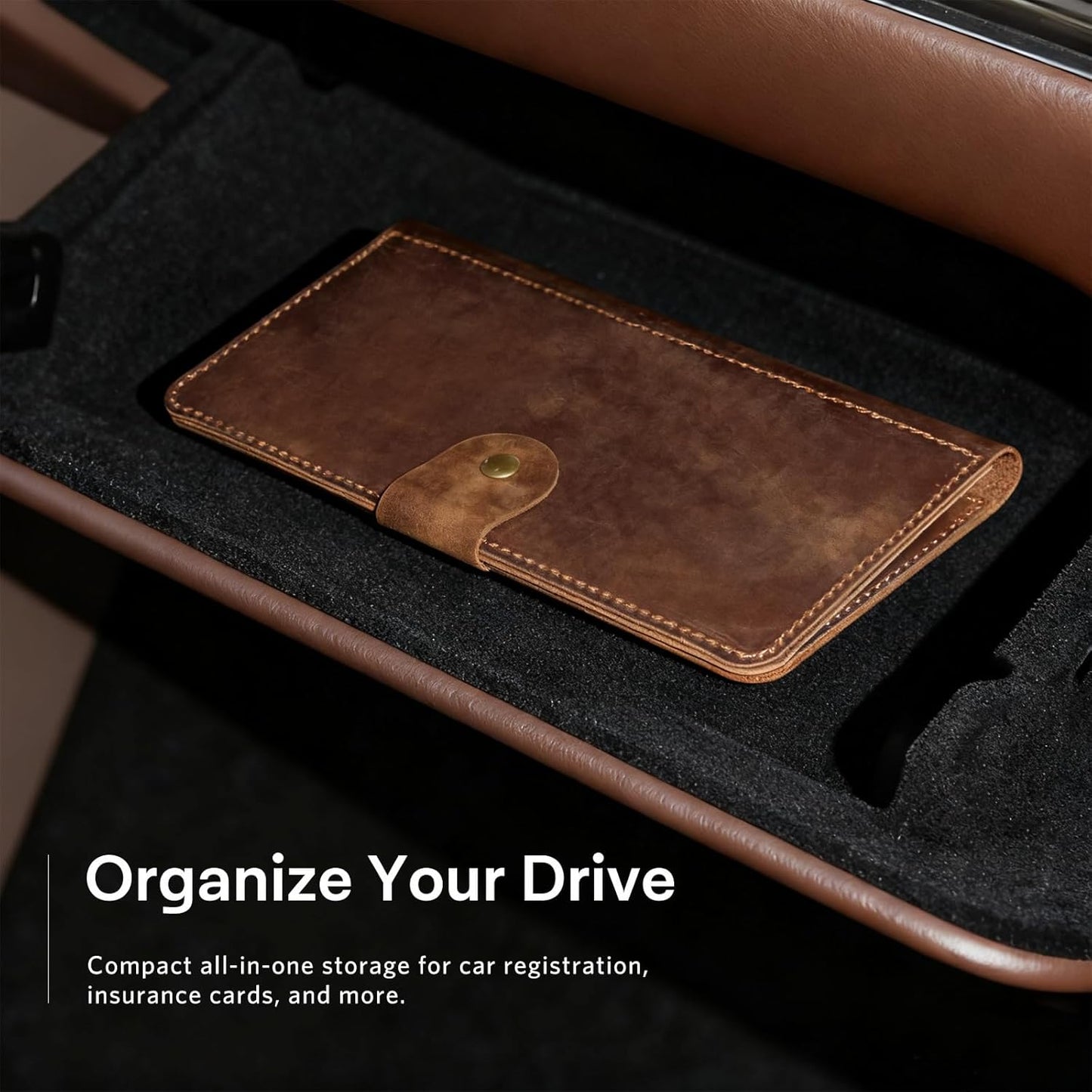 CoBak Car Registration and Insurance Holder - Vehicle Glove Box Car Organizer,Auto Truck Comparment Accessories Case with Magnetic Closure for Driver License,Cards - Colors B