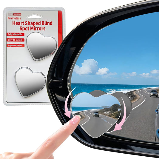 Blind Spot Mirror for Car (2 Pack) - HD Frameless Wide-Angle Convex Mirror for Side View Mirrors Blindspot - 2 Inch Round Self Adhesive Angle Adjustable Blind Spot Mirrors for Car, SUV, Trucks