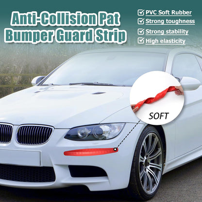 BokWin 4-Packs Black Anti-Collision Patch Bumper Guard Strip Anti-Scratch Bumper Protector Trim Universal for Cars SUV Pickup Truck