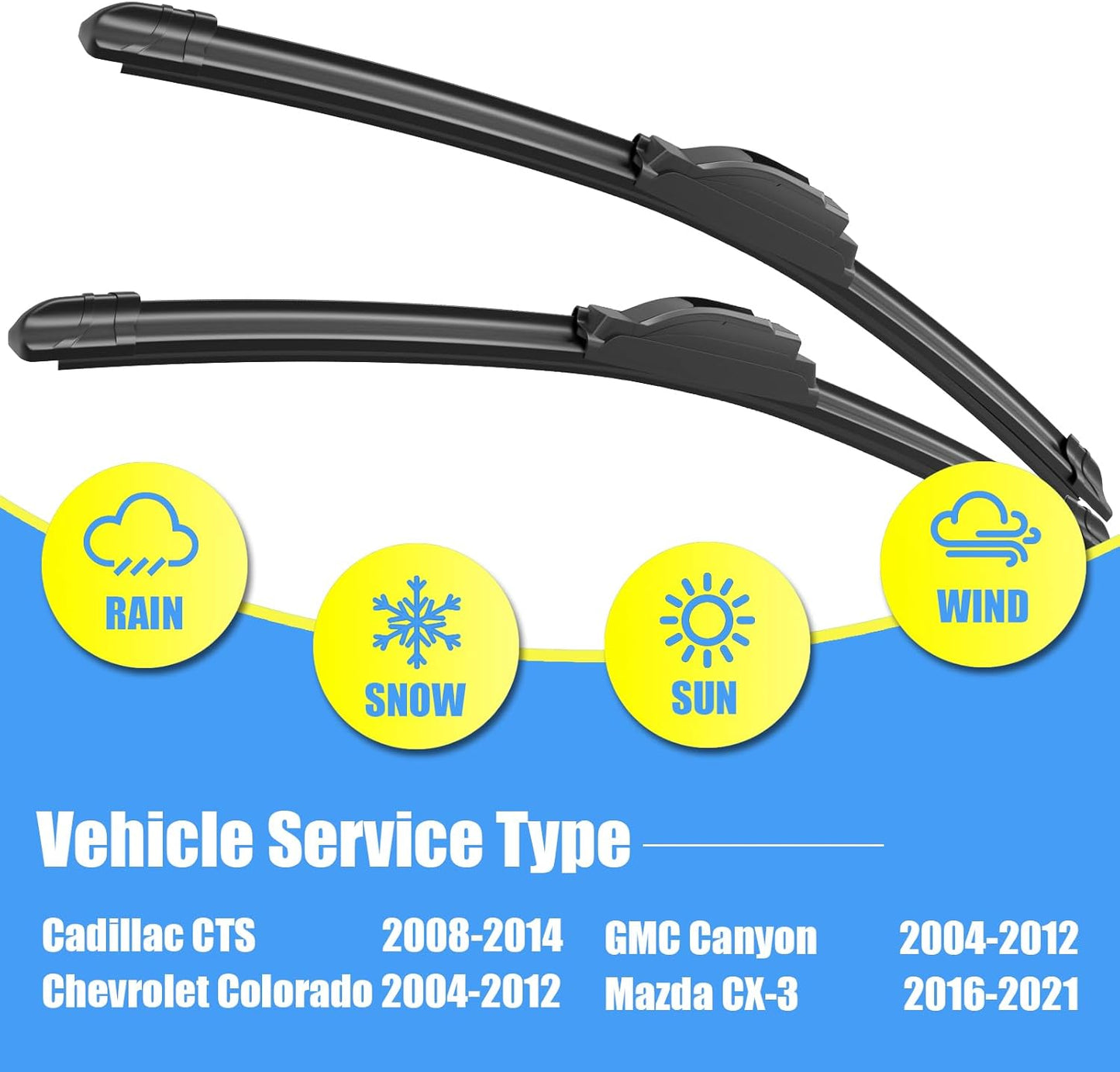 Gavimnal® 28"+17" Silicone Wiper Blades Replacement For Nissan Altima 2007-2015,Maxima 2009-2014,All-Season Front Windshield Wiper Blades(Set of 2)