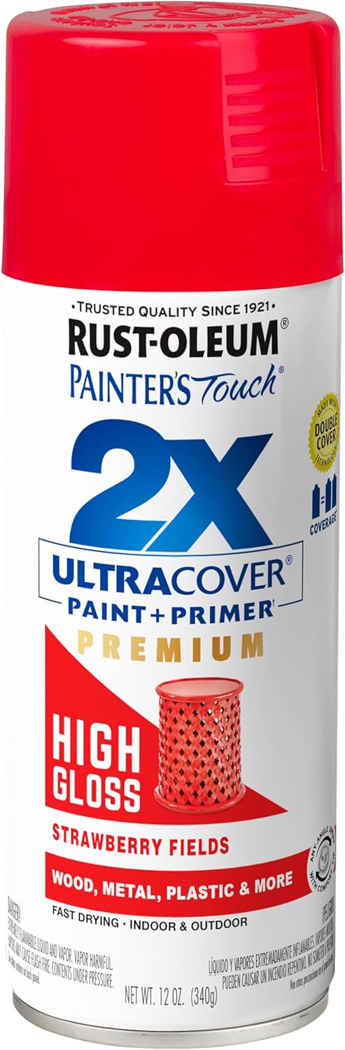 Rust-Oleum 334029 Painter's Touch 2X Ultra Cover Spray Paint, 12 oz, Gloss Clear - Colors B