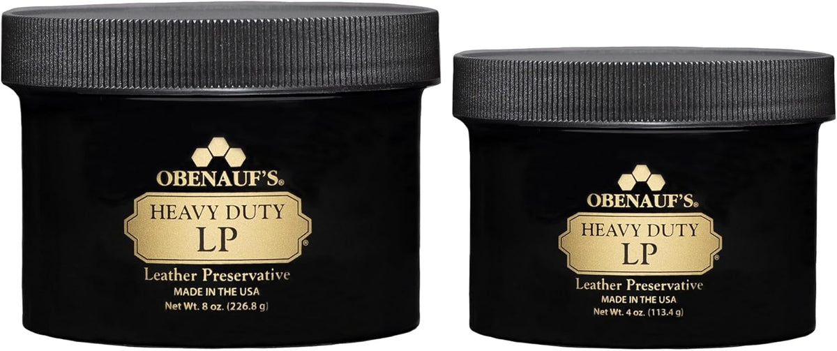 Obenauf's Heavy Duty LP Leather Conditioner Natural Oil Beeswax Formula (8oz)