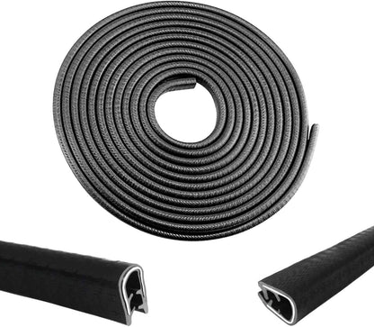 33Ft Car Door Edge Guards - Black Universal Fit Door Edge Protector, Rubber U Shape Automotive Door Trim Molding for Sedans Trucks SUV ATV - No Glue Required (Black, 33FT)