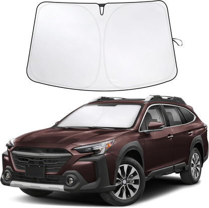 EcoNour Car Windshield Sun Shade | 2025 Upgraded Innovative No-Light-Pass Technology for Maximum Coverage | Foldable Sun Shade Keeps Your Vehicle Cool | Must-Have Car Accessories | Small (59" x 29") - Colors H