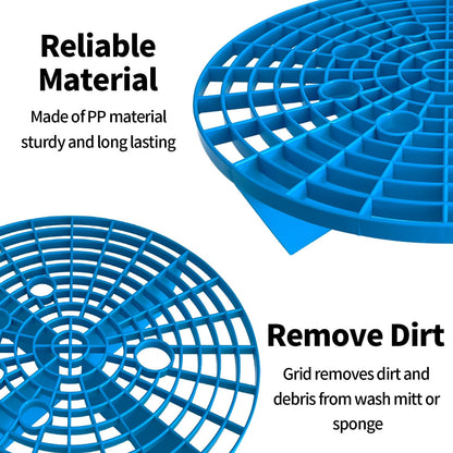 Sutekus Grit Trap Automotive Wash Bucket Insert Wash Bucket Filter Remove Dirt and Debris from Microfiber for Car Wash, Blue