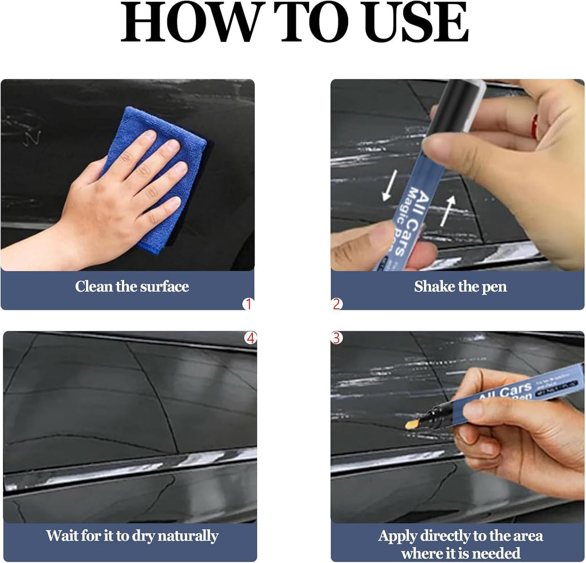 All Cars Magic Pen, Magic Car Scratch Remover Pen, 2026 New All Cars Magic Pen for Car Scratches, Lightweight and Fast,Long-Lasting Car Paint Scratch Repair