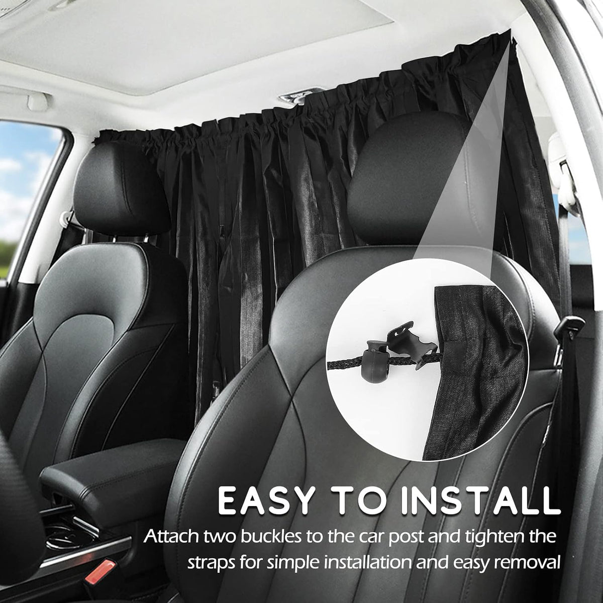 ZATOOTO Suede Car Window Shades 4PCS - Car Window Covers for Ultimate Privacy, UV Protection, and Heat Insulation, Side Window Sun Shade Perfect for Camping, Travel, Baby Safety, and Daily Use
