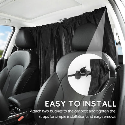 ZATOOTO Suede Car Window Shades 4PCS - Car Window Covers for Ultimate Privacy, UV Protection, and Heat Insulation, Side Window Sun Shade Perfect for Camping, Travel, Baby Safety, and Daily Use