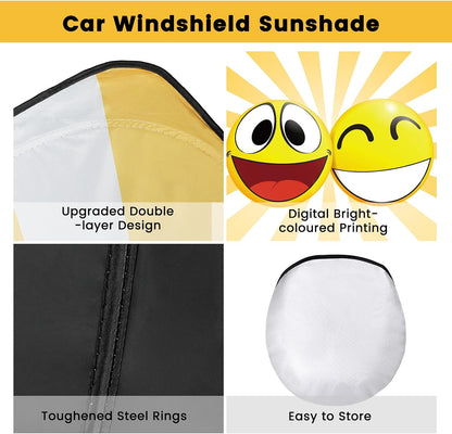 Iridescent Sun Shade for Car Windshield, Foldable Universal Car Windshield Upgrade Sunshade Enhanced UV Rays Reflective Sun Visor Shade Keeps Vehicle Cool