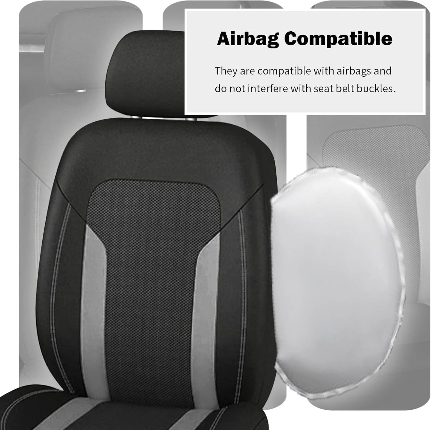 2 Pack Universal Car Seat Cover with Breathable Mesh Backrest,Comfortable Car Seat Protector with Foam Padding and Retaining Buckle,Highly Elastic Car Seat Covers Full Set (Pink)